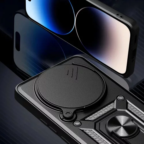 Tech-Protect CamShield Pro tok Xiaomi Redmi Note 14 Pro Plus - Matt fekete