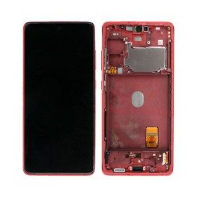   Gyári OEM LCD kijelző - Cloud Red (Piros) - Samsung Galaxy S20 FE 4G/5G 2020 - SM-G780/G781