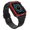 Védőtokos Szíj Apple Watch 42/44/45 mm - Fekete/Piros