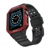 Védőtokos Szíj Apple Watch 42/44/45 mm - Fekete/Piros