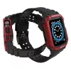 Védőtokos Szíj Apple Watch 42/44/45 mm - Fekete/Piros