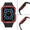 Védőtokos Szíj Apple Watch 42/44/45 mm - Fekete/Piros