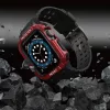 Védőtokos Szíj Apple Watch 42/44/45 mm - Fekete/Piros