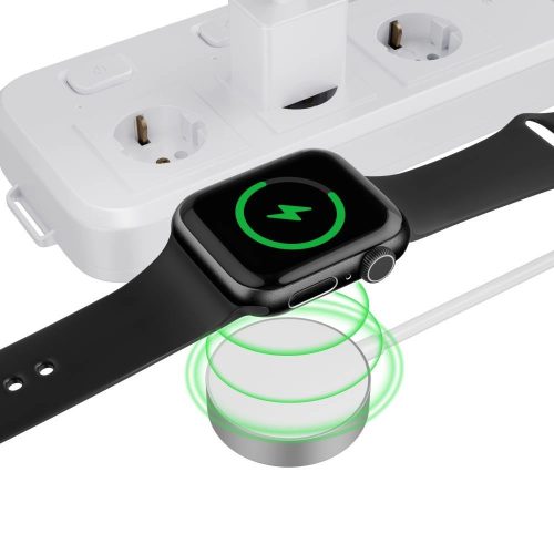 Tech-Protect UltraBoost mágneses indukciós töltő Apple Watch-hoz – USB-A, 1.2m - Fehér
