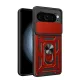 Modern Ütésálló Telefontok Állvánnyal és Kamera Védelemmel Google Pixel 9 Pro XL / 10 Pro XL - Piros