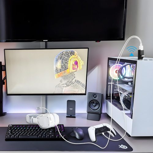 Mini USB elosztó - 3 az 1-ben, USB-C csatlakozóval, 2x USB 2.0 + 1x USB 3.0 - Fekete - Techsuit EchoLink H10