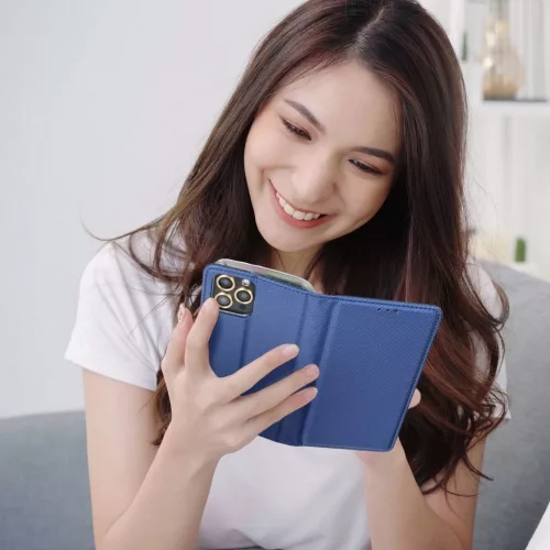 Honor Magic 7 Lite, Kinyitható kártyatartós tok állványfunkcióval - Kék - SMART CASE 