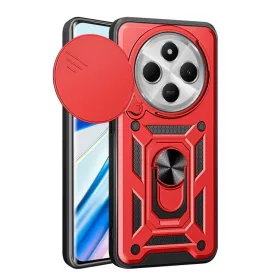   Modern Ütésálló Telefontok Állvánnyal és Kamera Védelemmel Xiaomi 14 Ultra 5G - Piros