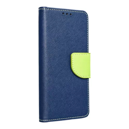 Xiaomi Redmi Note 12 5G, Mágneses Kinyitható tok belső zsebbel és állványfunkióval - sötétkék / zöld - FANCY