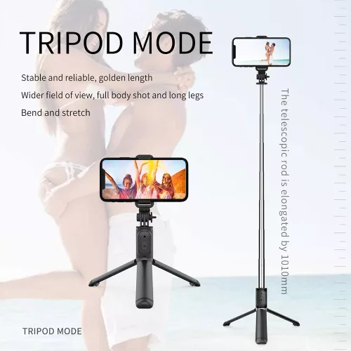 Techsuit (Q01) selfie bot és tripod - Fekete