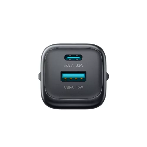 Joyroom JR-TG7 33 W-os USB-A + USB-C fali töltő – fekete