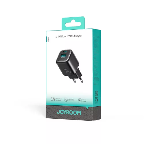 Joyroom JR-TG7 33 W-os USB-A + USB-C fali töltő – fekete