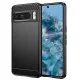 Szilikon karbon mintás Google Pixel 8 Pro tok - Fekete