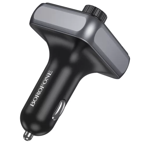 Borofone BC50 Ascenso FM Transmitter – MP3, Bluetooth, 2xUSB + Type-C, QC 3.0 PD 38W (Fekete)