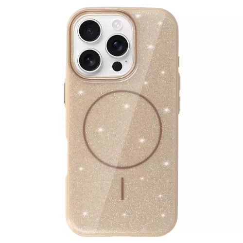 MagSafe Slim Csillogós tok iPhone 15 - Arany