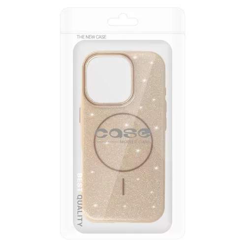 MagSafe Slim Csillogós tok iPhone 15 - Arany