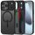 iPhone 17 Pro, Tech-Protect MagMat XT MagSafe tok 4 cserélhető gombszettel - Matt fekete