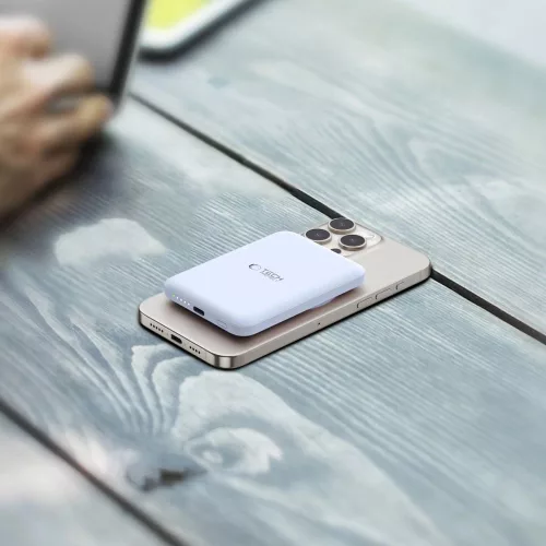 Tech-Protect LifeMag PB10 MagSafe Powerbank 5000mAh 15W USB-C port + USB-C kábel - Kék
