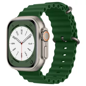   Techsuit Szilikon Óceán Szíj - Zöld - Apple Watch 38/40/41 mm
