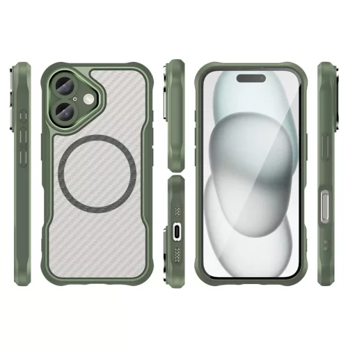 Leading Series MagSafe Szilikon Tok iPhone 16 Plus - Lila