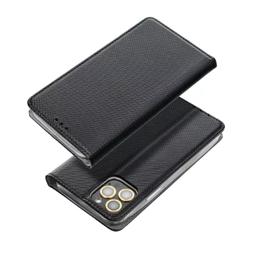Samsung Galaxy A52 LTE / A52 5G / A52S, Kinyitható kártyatartós tok állványfunkcióval - Fekete - SMART CASE