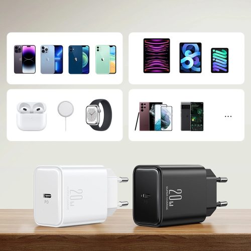 Joyroom JR-TCF06 USB-C PD fast charger 20W  - fekete