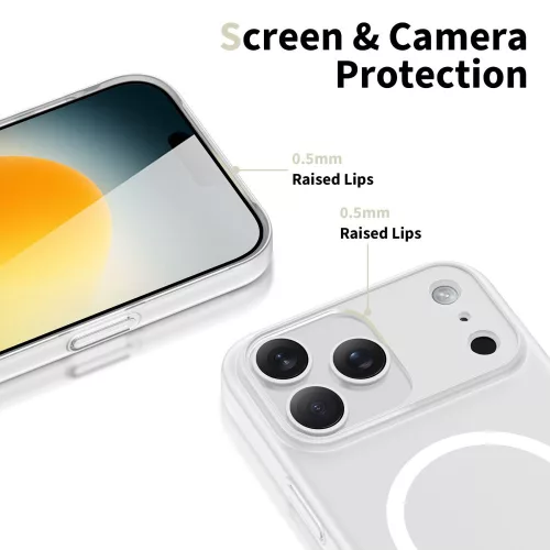 iPhone 17 Pro Max, Tech-Protect MagSlim MagSafe tok - Matt fehér