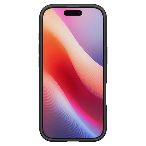 iPhone 17, Átlátszó ütésállő tok, matt fekete kerettel - Spigen - Ultra Hybrid