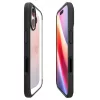 iPhone 17, Átlátszó ütésállő tok, matt fekete kerettel - Spigen - Ultra Hybrid