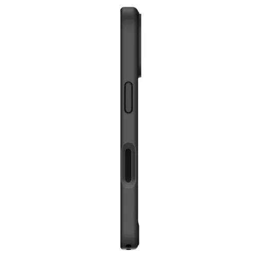 iPhone 17, Átlátszó ütésállő tok, matt fekete kerettel - Spigen - Ultra Hybrid