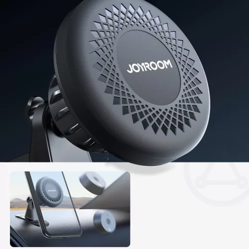 Joyroom JR-ZS356 mágneses autós telefontartó műszerfalra – Fekete