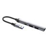 ColorWay - Dokkoló állomás - 3x USB, Type-C, 5 Gbps, 0,12 m-es kábel - Ezüst