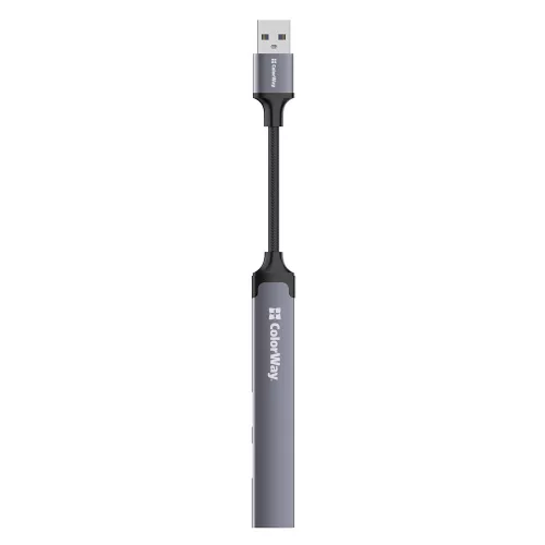 ColorWay - Dokkoló állomás - 3x USB, Type-C, 5 Gbps, 0,12 m-es kábel - Ezüst