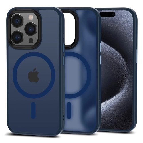 Tech-Protect MagMat MagSafe átlátszó tok iPhone 12 / 12 Pro - Matt Sötétkék