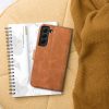 Hasított Eco Bőr kinyitható barna tok (SAMSUNG A33 5G)