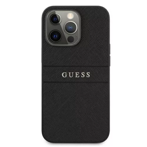 Guess fekete saffiano műbőr tok (iPhone 13 Pro Max)