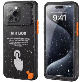   ShellBox – AirBox Vízálló IP68 tok (6.1 hüvelyk) – iPhone 12 / 12 Pro / 13 / 13 Pro / 14 / 14 Pro / 15 / 15 Pro / 16 – Fekete