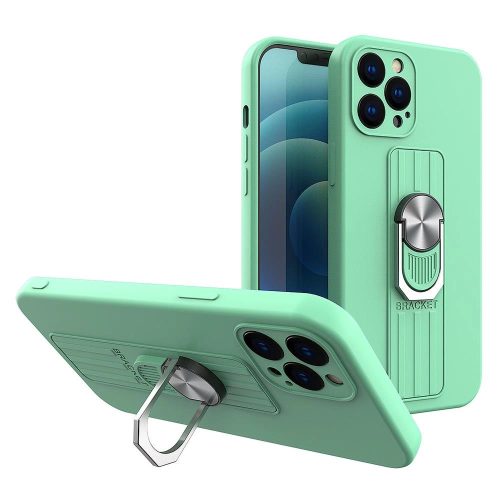 Ring tok támasztóval iPhone 12 - Mentazöld