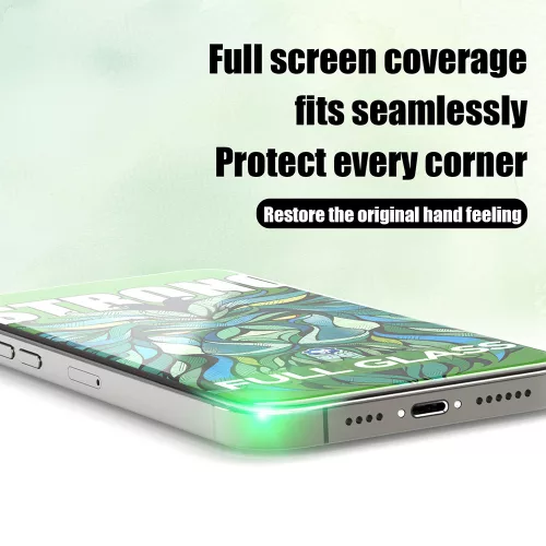 iPhone 17 Pro Max, Edzett üveg, Szuper erős ütés- és törésálló, ujjlenyomat-mentes, teljes kijelzős védelem - Fekete - Lito - D+ Max Strong 