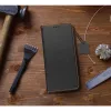 Xiaomi Redmi 14C, Kinyitható kártyatartós tok, valódi bőrből - Fekete - SMART PRO