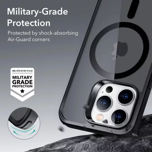 ESR HaloLock Magsafe matt fekete tok (iPhone 14 Pro)
