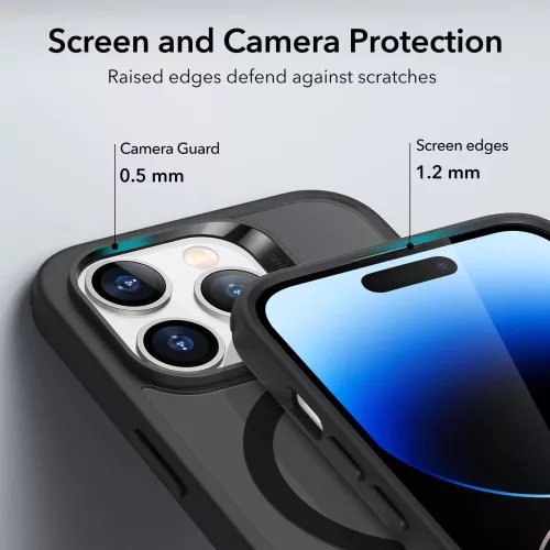 ESR HaloLock Magsafe matt fekete tok (iPhone 14 Pro)