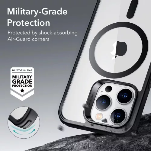 ESR HaloLock Magsafe átlátszó-fekete tok (iPhone 14 Pro)