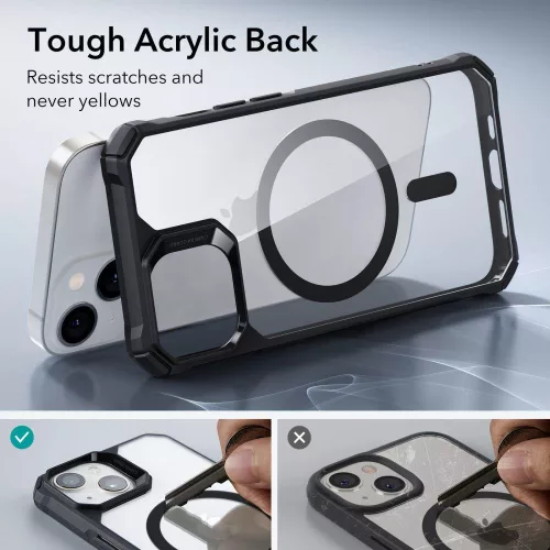 ESR HaloLock Magsafe átlátszó-fekete tok (iPhone 14 Plus)