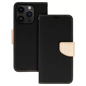   Fancy Case Kinyitható Fekete/Arany tok (Samsung Galaxy S25 5G)