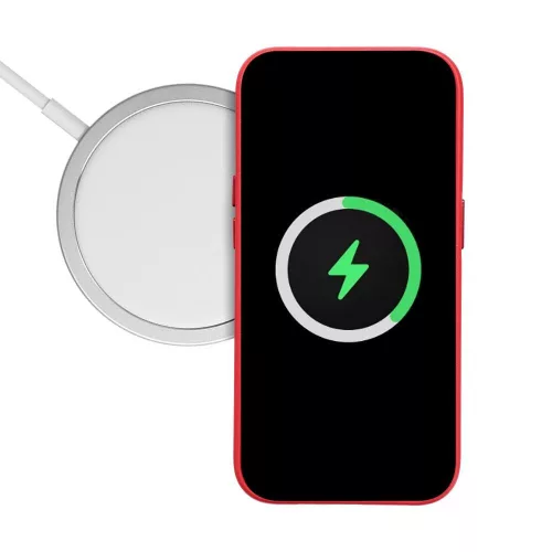 LEATHER MAG COVER Ökobőr tok iPhone 16 Pro Max - Piros