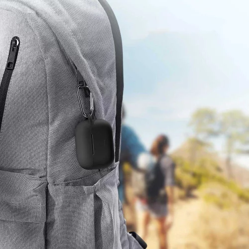 ESR Bounce fekete szilikon tok karabinerrel Airpods Pro 1/2
