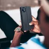 Samsung Galaxy A54 5G, Mágneses Kinyitható tok belső zsebbel és állványfunkióval - Fekete - FANCY