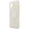 iPhone 17, Guess - IML Flowers with Pearl Strap MagSafe, Virág mintás MagSafe tok karpánttal