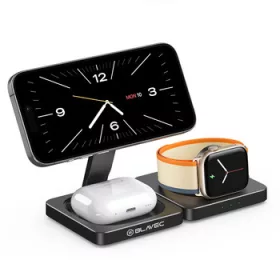   Blavec BQI-02 Qi 15 W mágneses Magsafe 3 az 1-ben induktív töltő